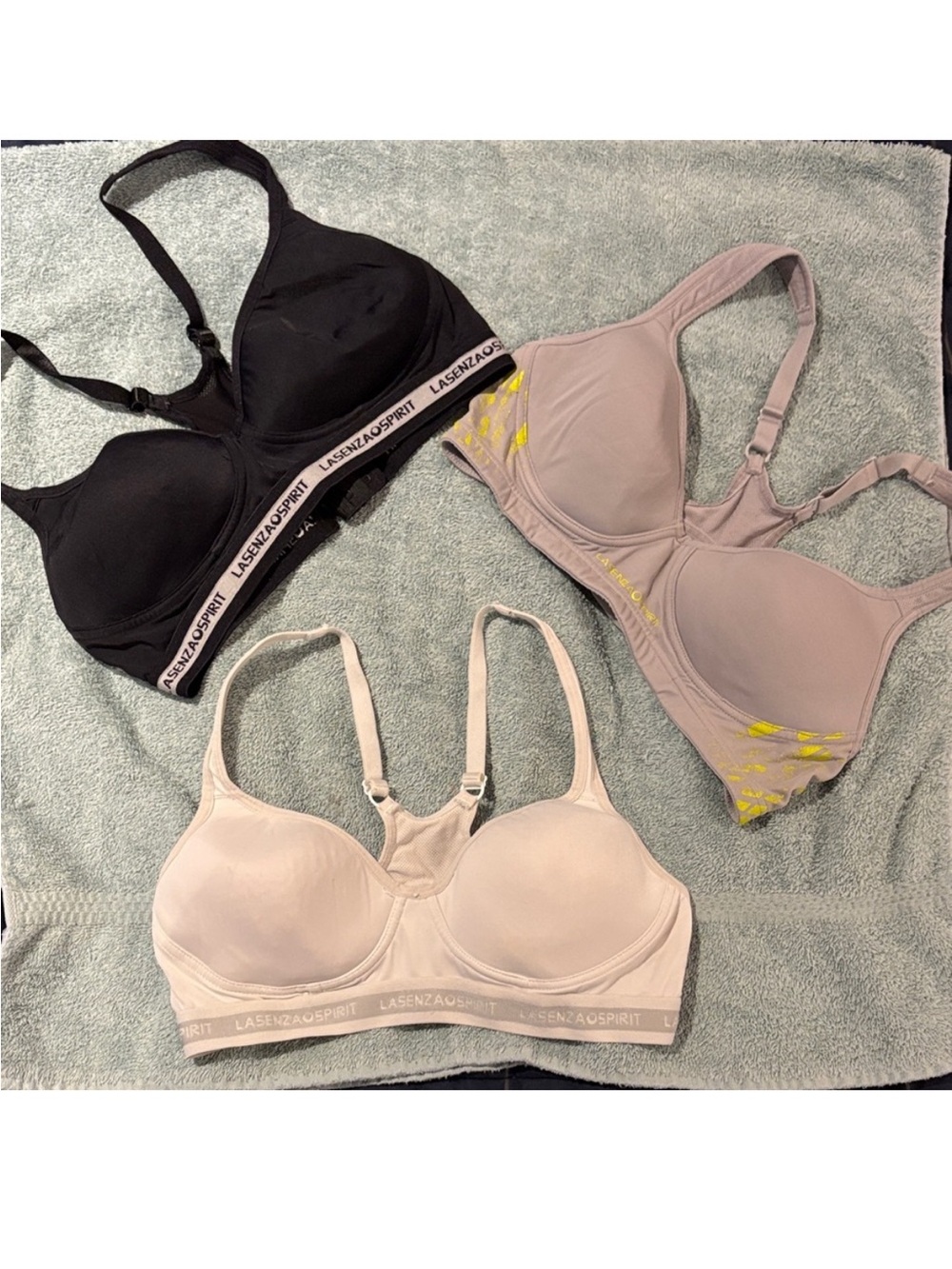 La Senza Women's Sport Bra Collection - Black, Gray, White - size 34A/75A